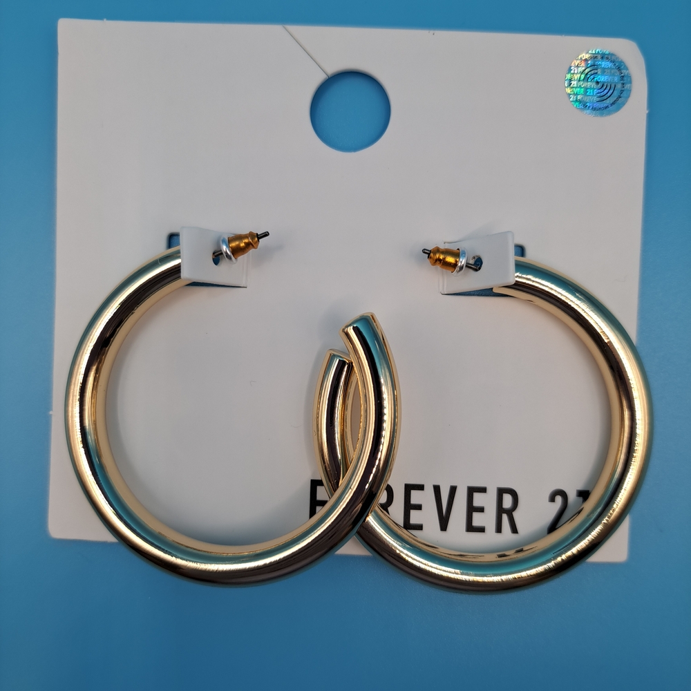 Forever 21 Gold-Tone Hoop Earrings